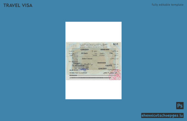 Beispiel für ein algerisches Visum (Vorschau)
